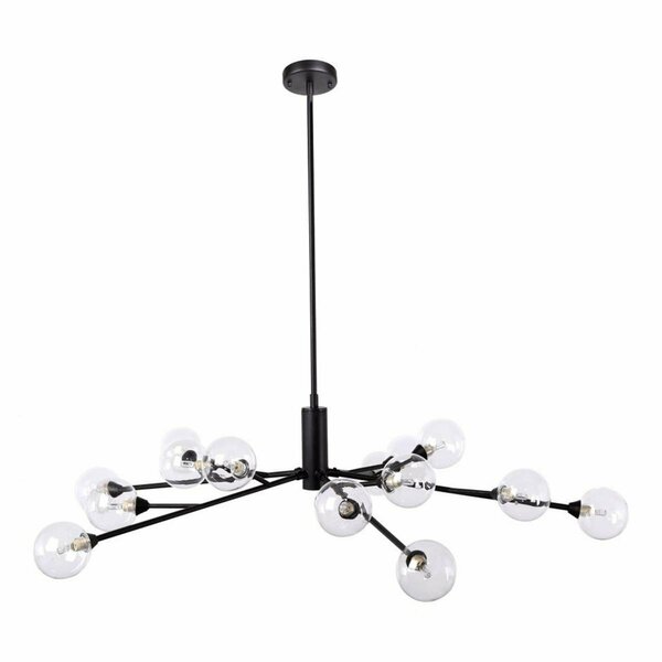 Moes Home Collection 35.5 x 47 x 47 in. Draco Pendant Lamp - Black RM-1052-02